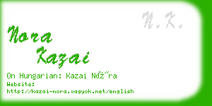 nora kazai business card